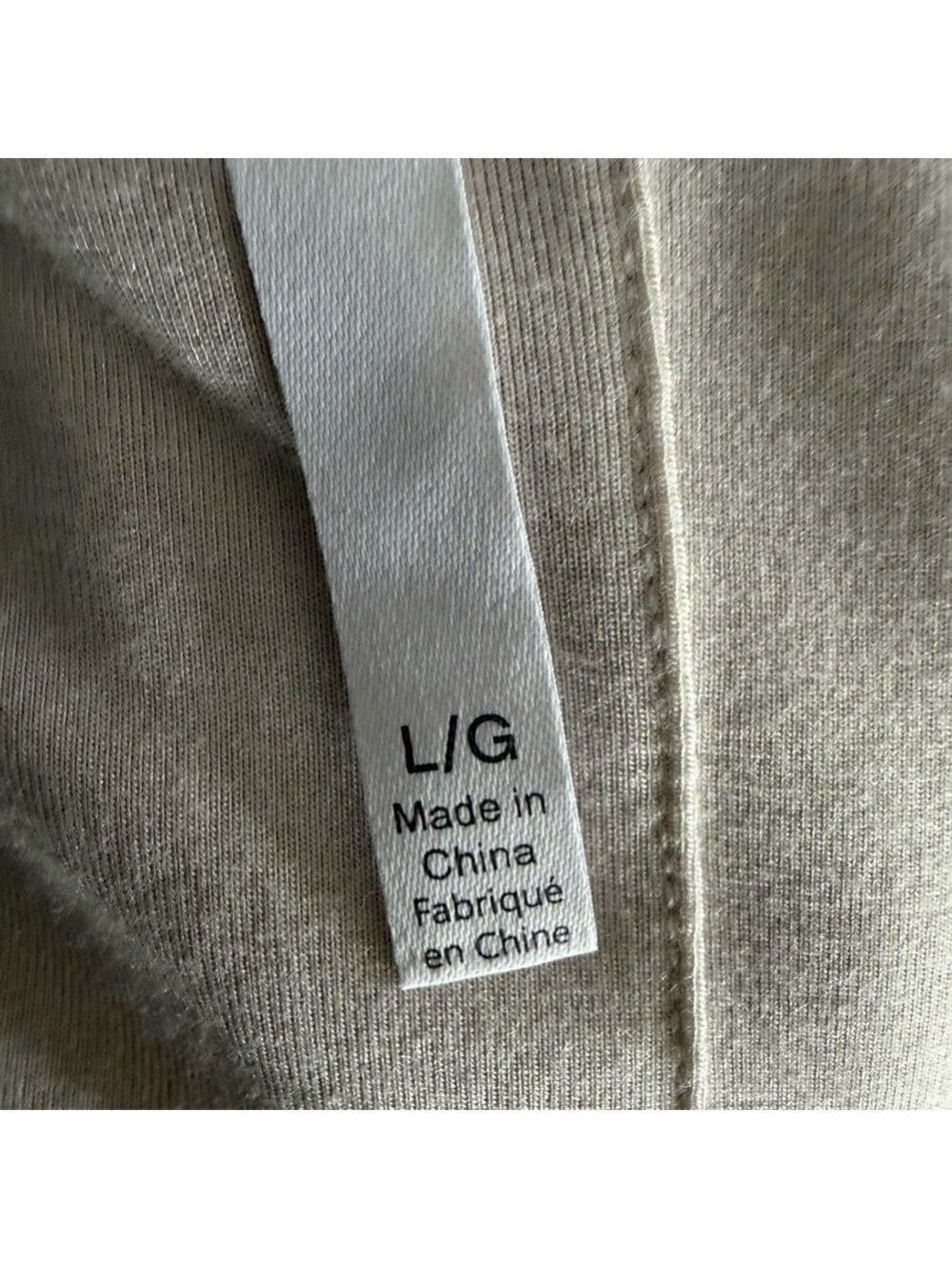 Tahari Beige Long Sleeve Tee Seam Detail Classic Casual Layering Large Boho NWT - Picture 10 of 13